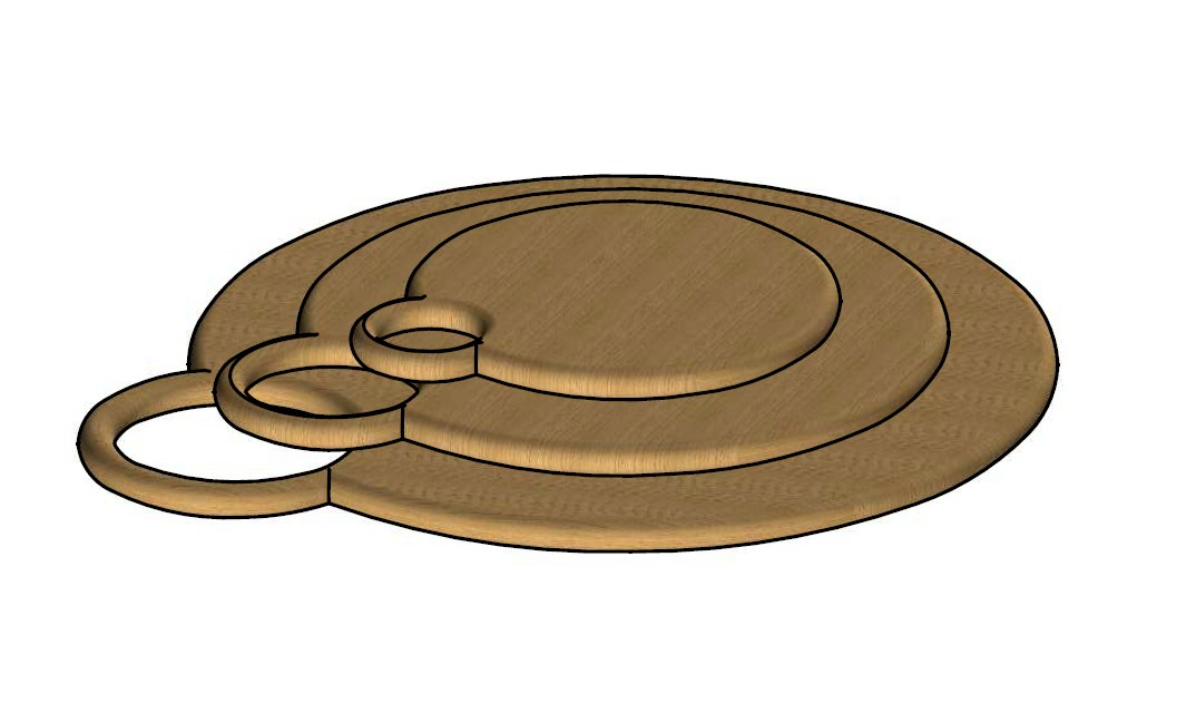 Planches à découper ronde avec anse