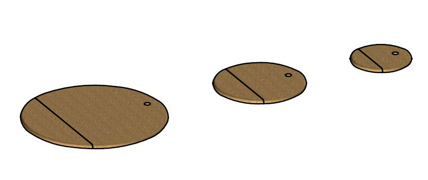 Planche à découper ronde percée